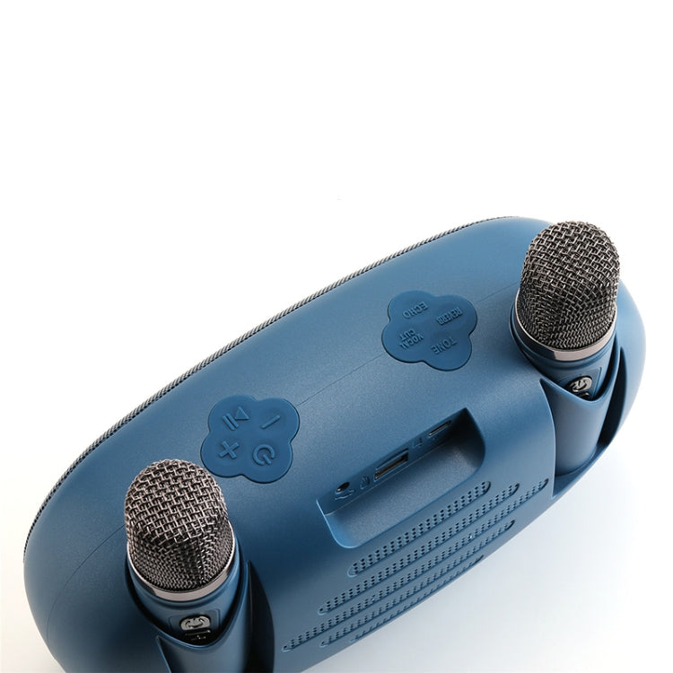 T&G TG542 LED Flash Wireless Bluetooth Karaoke Speaker with Microphone(Royal Blue) - HoMEdemic™ 