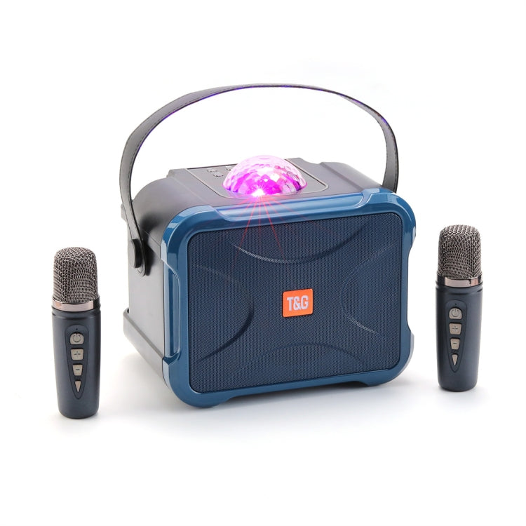T&G TG543 Colorful Integrated Handheld Karaoke Wireless Bluetooth Speaker(Blue) - HoMEdemic™ 