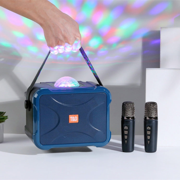 T&G TG543 Colorful Integrated Handheld Karaoke Wireless Bluetooth Speaker(Blue) - HoMEdemic™ 