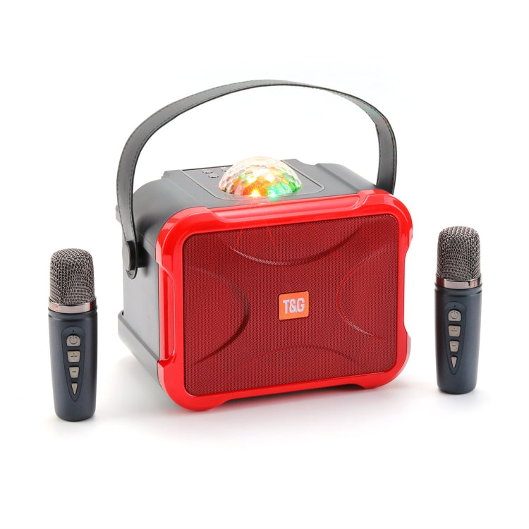 T&G TG543 Colorful Integrated Handheld Karaoke Wireless Bluetooth Speaker(Red) - HoMEdemic™ 