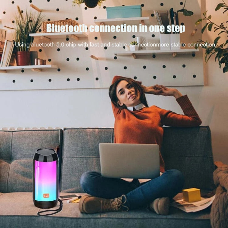 T&G TG643 Portable LED Light Waterproof Subwoofer Wireless Bluetooth Speaker(Blue) - HoMEdemic™ 