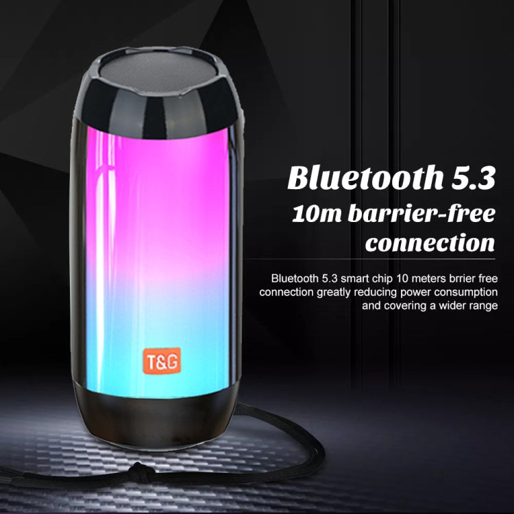 T&G TG643 Portable LED Light Waterproof Subwoofer Wireless Bluetooth Speaker(Light Blue) - HoMEdemic™ 