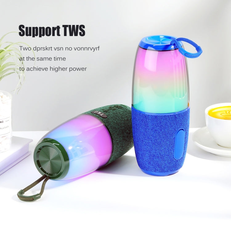 T&G TG644 5W High Power RGB Light Portable Bluetooth Speaker(Dark Green) - HoMEdemic™ 