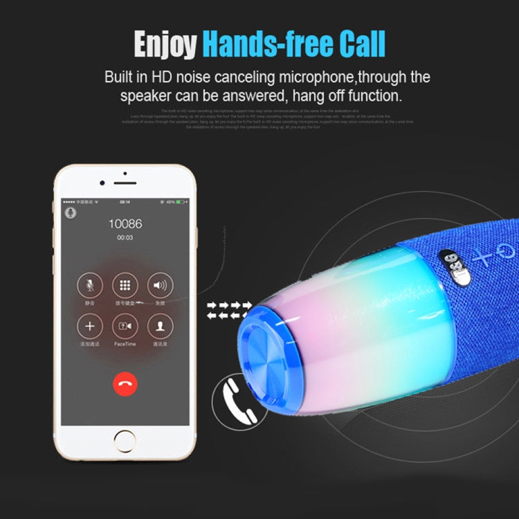 T&G TG644 5W High Power RGB Light Portable Bluetooth Speaker(Red) - HoMEdemic™ 