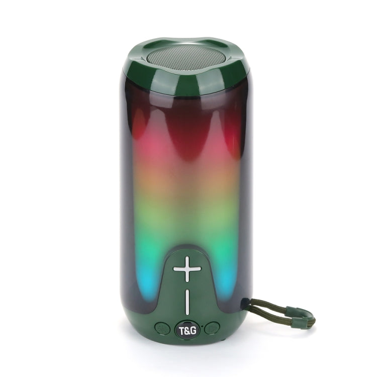 T&G TG651 Portable LED Wireless Bluetooth Speaker Outdoor TWS Subwoofer(Green) - HoMEdemic™ 