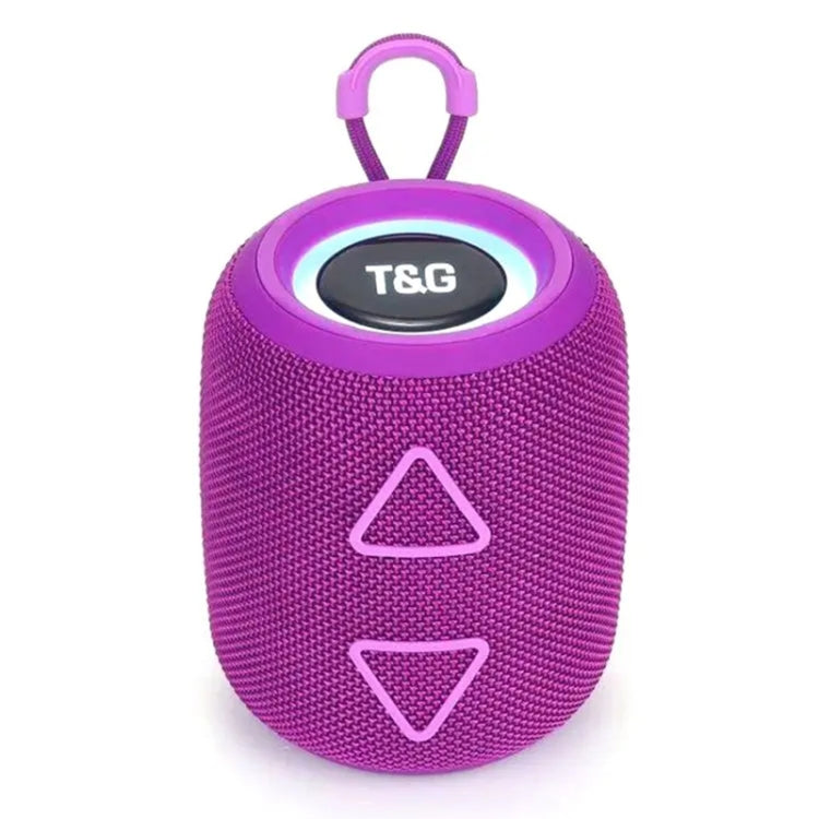T&G TG655 Outdoor Portable TWS Wireless Bluetooth Speaker LED Light Stereo Subwoofer(Purple) - HoMEdemic™ 