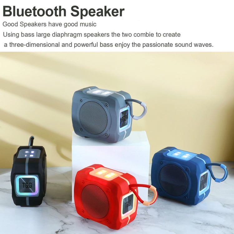 T&G TG661 Colorful LED Portable Outdoor Wireless Bluetooth Speaker(Grey) - HoMEdemic™ 