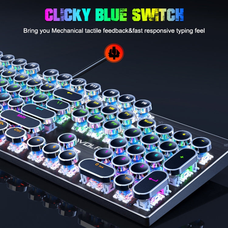 T-WOLF T75 104 Keys Adjustable RGB Light Computer Game Wired Mechanical Keyboard(Black) - HoMEdemic™ 
