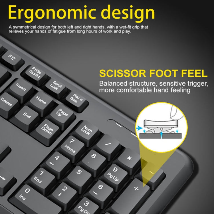 T-WOLF TF-100 2.4G Bluetooth Laptop Office Wireless Keyboard and Mouse Set(Set) - HoMEdemic™ 