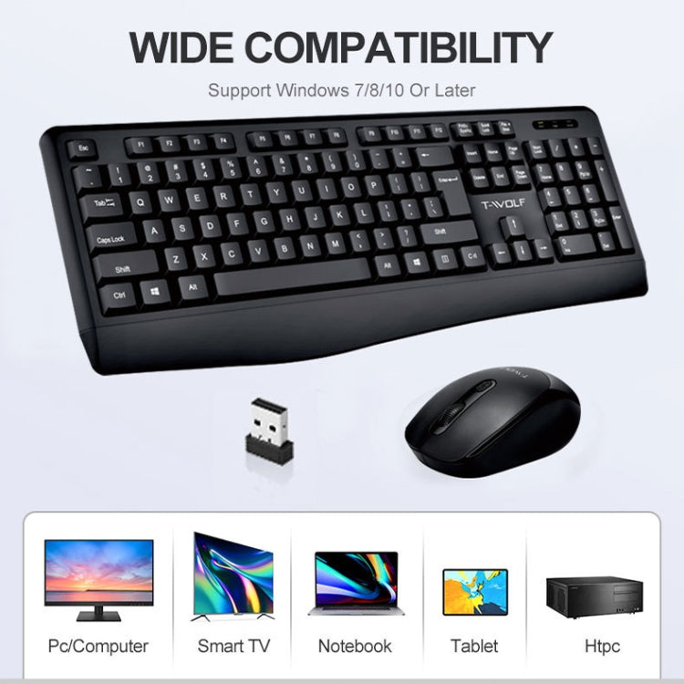 T-WOLF TF-100 2.4G Bluetooth Laptop Office Wireless Keyboard and Mouse Set(Set) - HoMEdemic™ 