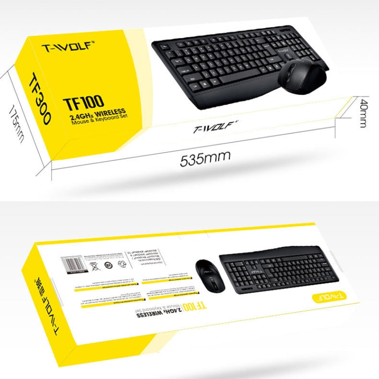 T-WOLF TF-100 2.4G Bluetooth Laptop Office Wireless Keyboard and Mouse Set(Set) - HoMEdemic™ 