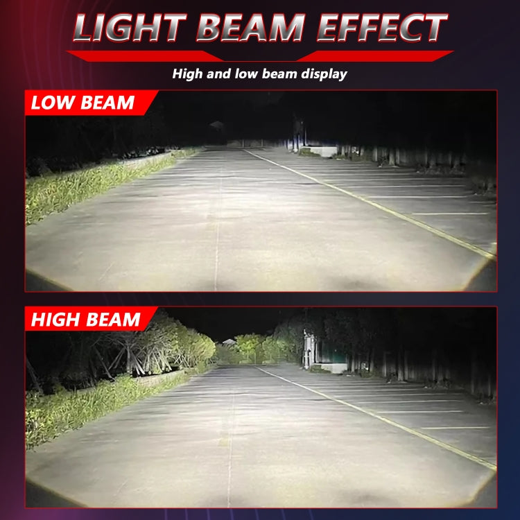 T01 1 Pair 3 inch Car Bifocal LED Lens Headlight, Left Driving (Black) - HoMEdemic™ 