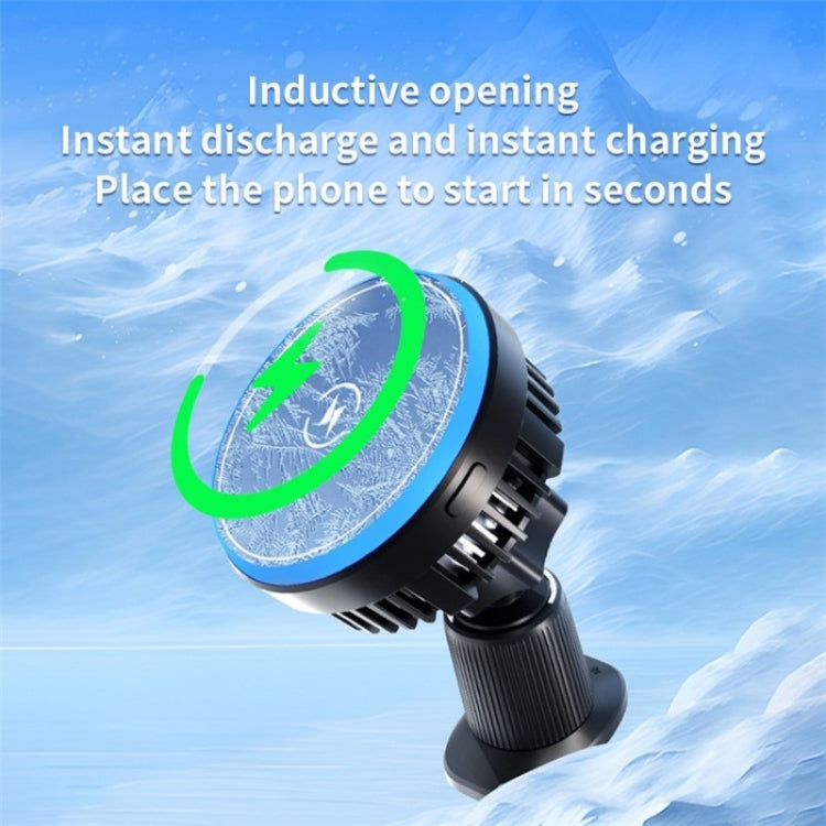 T1 With RGB Light Semiconductor Refrigeration Car Air Outlet Magnetic Wireless Charger - HoMEdemic™ 