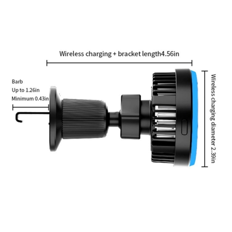T1 With RGB Light Semiconductor Refrigeration Car Air Outlet Magnetic Wireless Charger - HoMEdemic™ 
