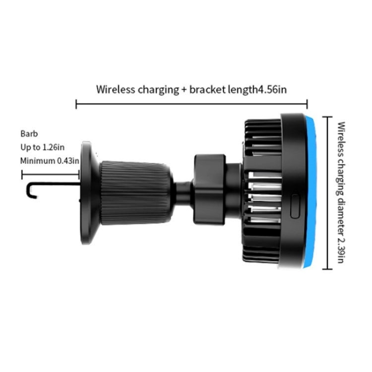 T2 Vehicle Air Vent Phone Charging Stand Magnetic Wireless Colorful Light Charger - HoMEdemic™ 