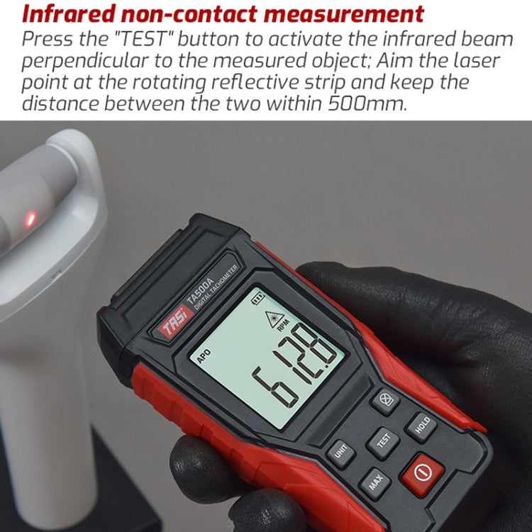 TASI TA500A Optical Measurement Laser Tachometer Digital Display Measuring Speed Meter - HoMEdemic™ 