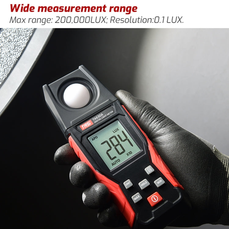 TASI TA630A Integrated Digital Light Meter Illuminance Lux Meter Backlight LCD Display 0.1-200000LUX/0.01-20000FC Light Sensor Tester - HoMEdemic™ 
