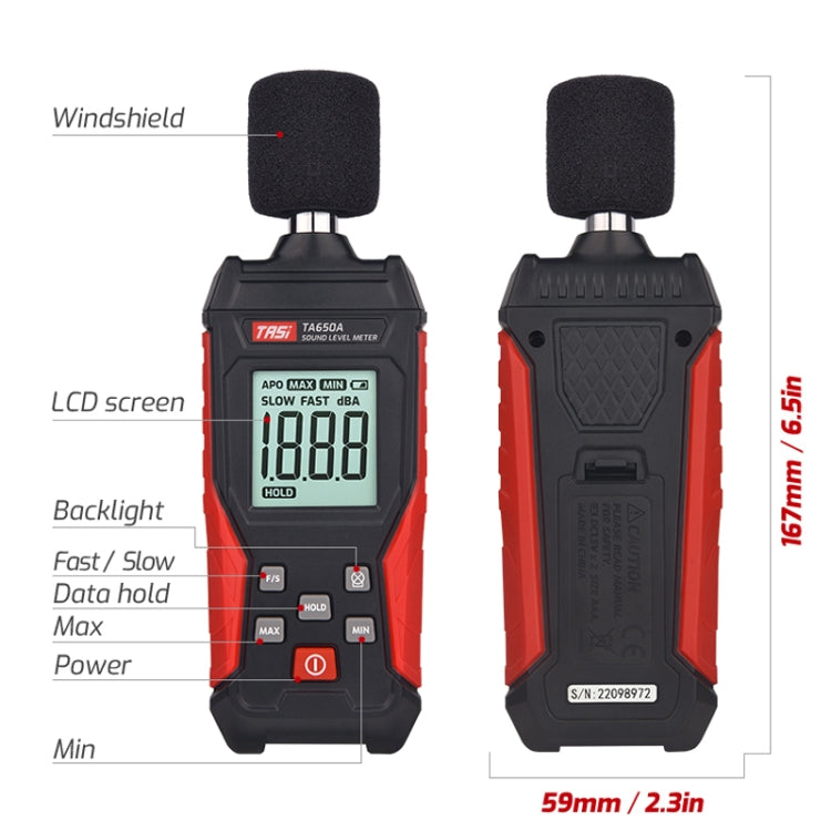 TASI TA650A Decibel Detector House Volume Tester Noise Meter - HoMEdemic™ 