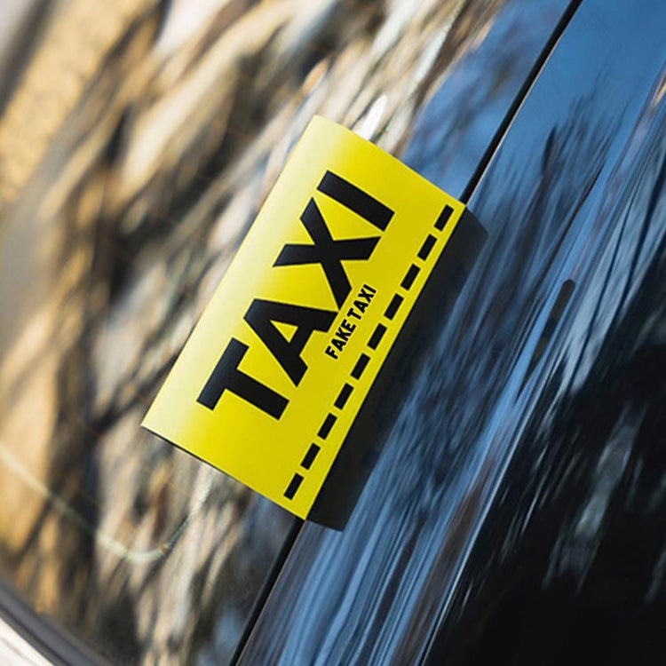 TAXI Washed Mark Label Car Personalized Decorative Stickers(Yellow Large) - HoMEdemic™ 