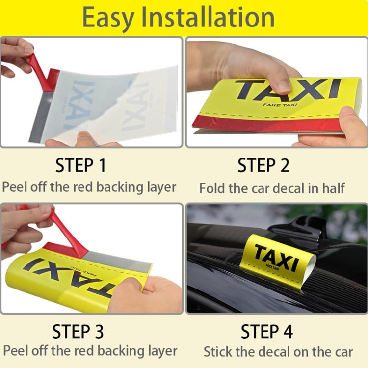 TAXI Washed Mark Label Car Personalized Decorative Stickers(Yellow Large) - HoMEdemic™ 