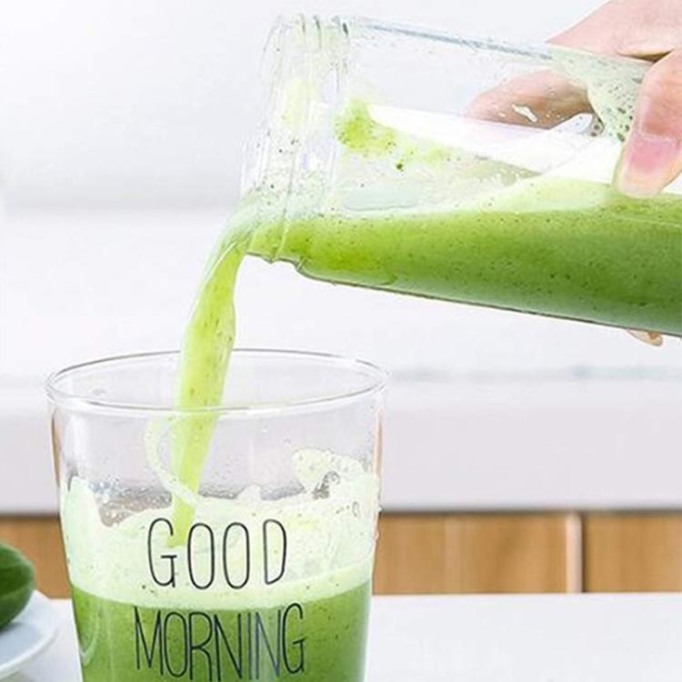 USB Rechargeable Electric Automatic Vegetable Fruit Citrus Orange Juice Maker Cup Mixer Bottle (380ML)(6 Blades Blue) - HoMEdemic™ 