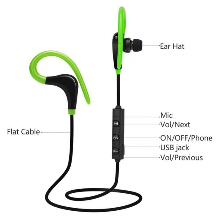 AiWei BT-01 Wireless Bluetooth Earphone with Microphone Hook Sports Earphone(Blue) - HoMEdemic™ 