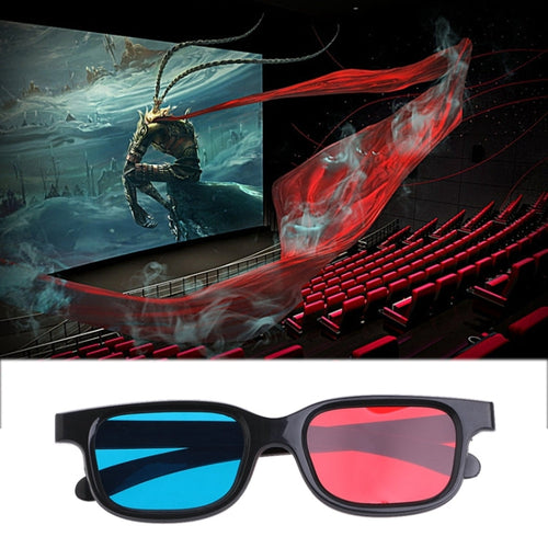 Red Blue 3D Glasses Universal Black Frame for Movies & Games - HoMEdemic™ 