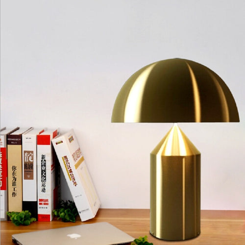 LED Metal Mushroom Table Lamp Bedroom Decorative Table Lamp EU Plug, Size:S - HoMEdemic™ 