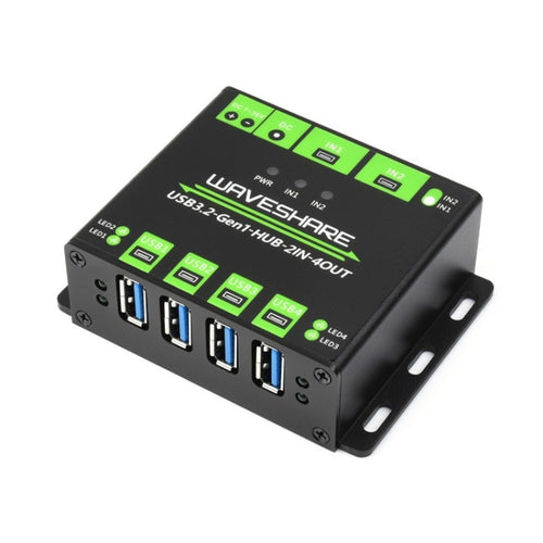 Waveshare 23929 USB HUB, Extending 4 X USB 3.2 Ports, Switchable Dual Hosts, Multi Protections - HoMEdemic™ 