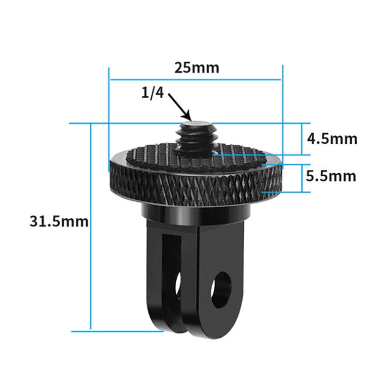 TELESIN Aluminum Alloy 1/4 Transfer Head Sports Camera Accessories For GoPro HERO11 Black / HERO9 Black / DJI Osmo Action 3 - HoMEdemic™ 