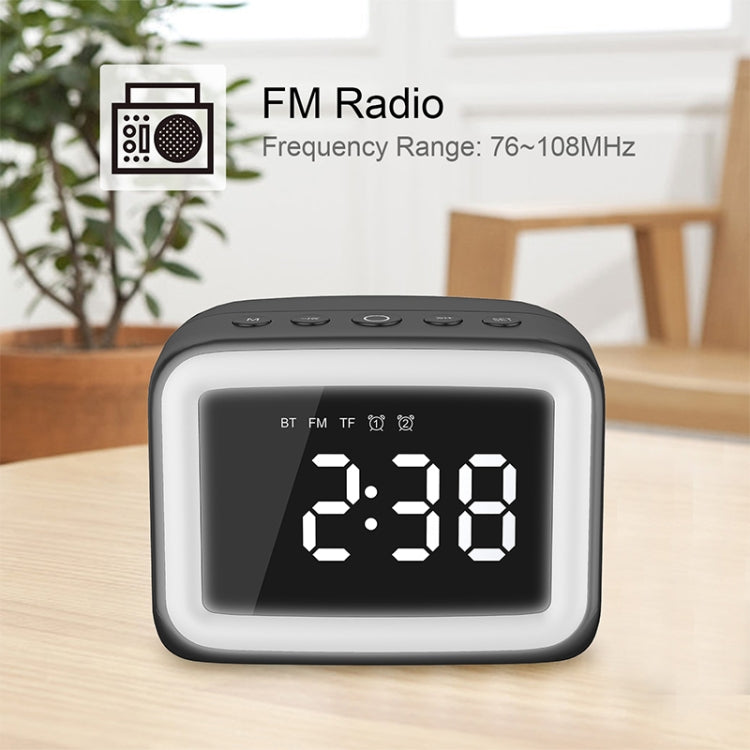 AEC BT-511 Mini LED HD Mirror Bluetooth Speaker, Support 32GB TF Card & 3.5mm AUX & Dual Alarm Clock & Real-time Temperature & Hands-free Calling(Pink) - HoMEdemic™ 