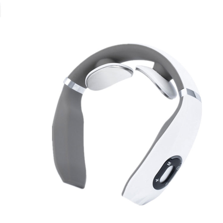 Cervical Vertebra Massager Charging Intelligent Pulse Physiotherapy Instrument Electromagnetic Vibration Neck Protector, Colour:White - HoMEdemic™ 