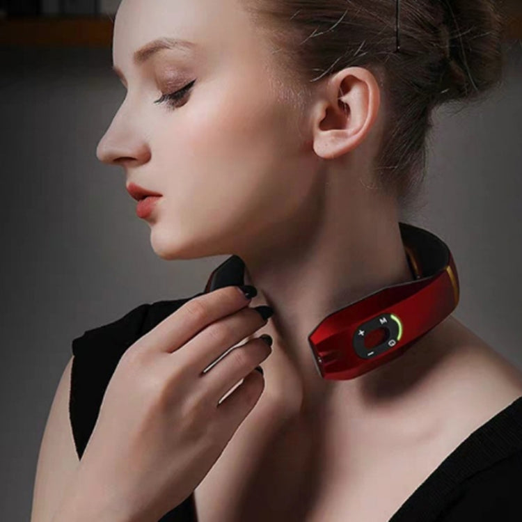Cervical Vertebra Massager Charging Intelligent Pulse Physiotherapy Instrument Electromagnetic Vibration Neck Protector, Colour:White - HoMEdemic™ 