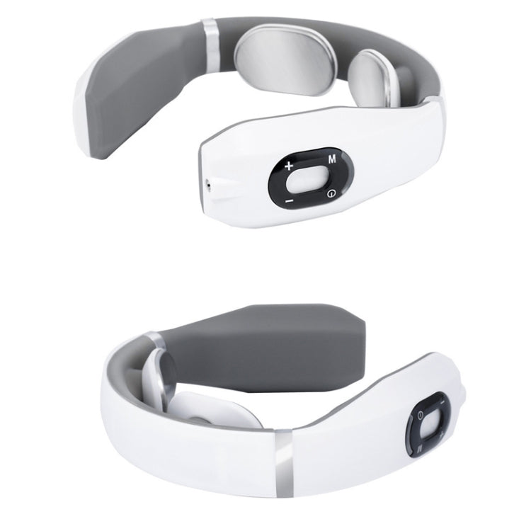 Cervical Vertebra Massager Charging Intelligent Pulse Physiotherapy Instrument Electromagnetic Vibration Neck Protector, Colour:White - HoMEdemic™ 