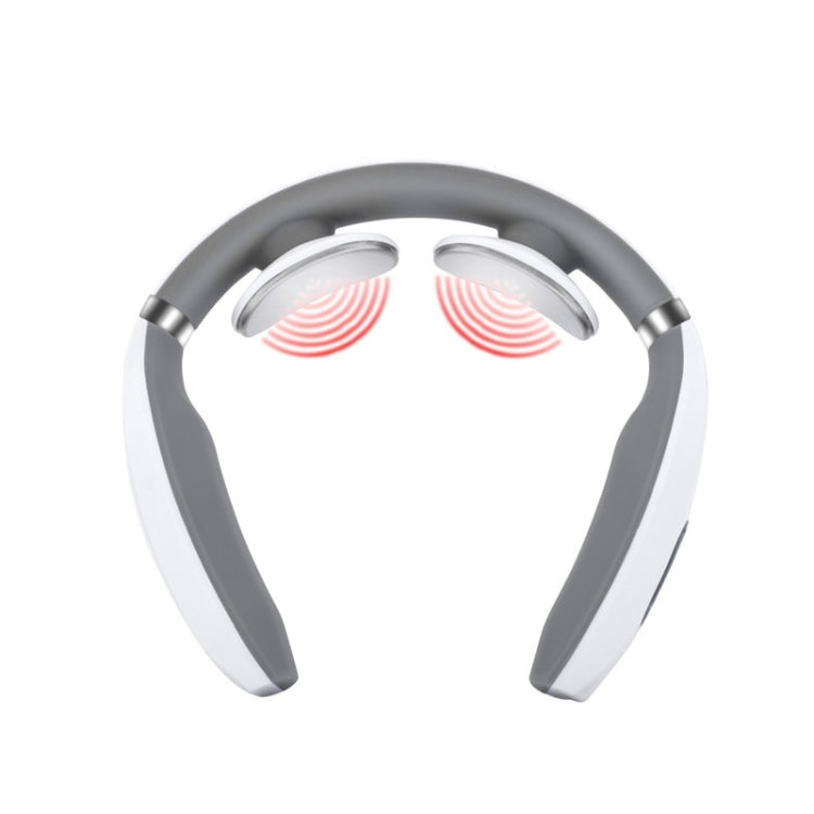 Cervical Vertebra Massager Charging Intelligent Pulse Physiotherapy Instrument Electromagnetic Vibration Neck Protector, Colour:White - HoMEdemic™ 