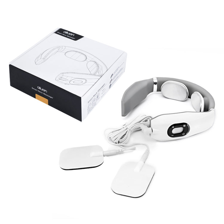 Cervical Vertebra Massager Charging Intelligent Pulse Physiotherapy Instrument Electromagnetic Vibration Neck Protector, Colour:White - HoMEdemic™ 