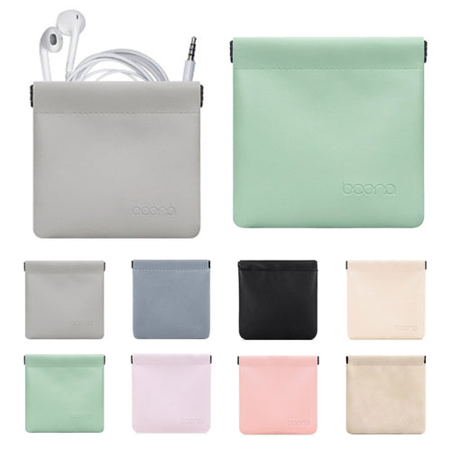 2 PCS Baona Earphone Data Cable Storage Bag Mini Portable U Disk Earphone Bag, Size:Small(Light Apricot) - HoMEdemic™ 