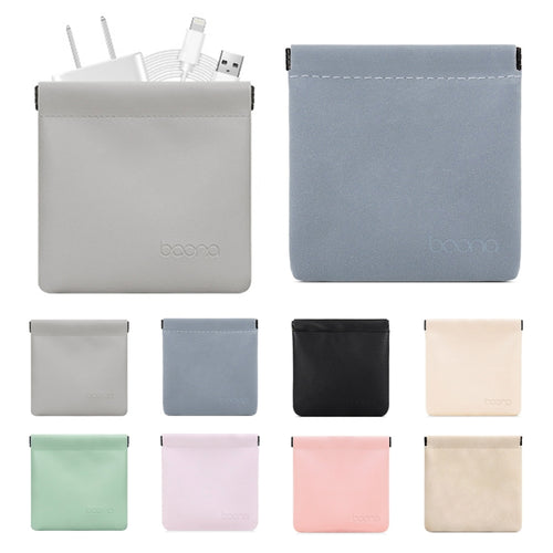 2 PCS Baona Earphone Data Cable Storage Bag Mini Portable U Disk Earphone Bag, Size:Large(Mint Green) - HoMEdemic™ 