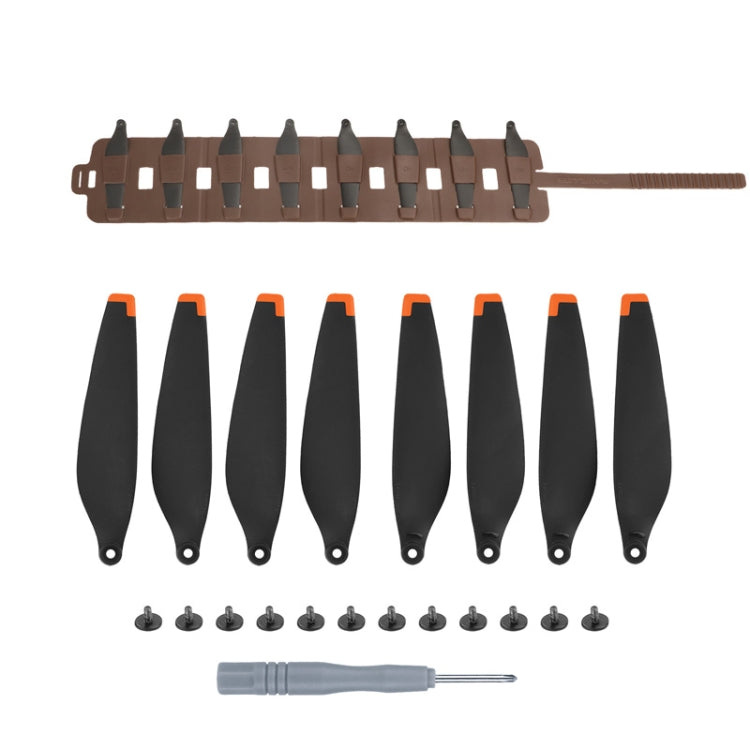 Sunnylife MM3-SN443 For Mini 3 Pro Propeller Blades + Silicone Folding Storage Bag(Orange Tip+Brown Bag) - HoMEdemic™ 