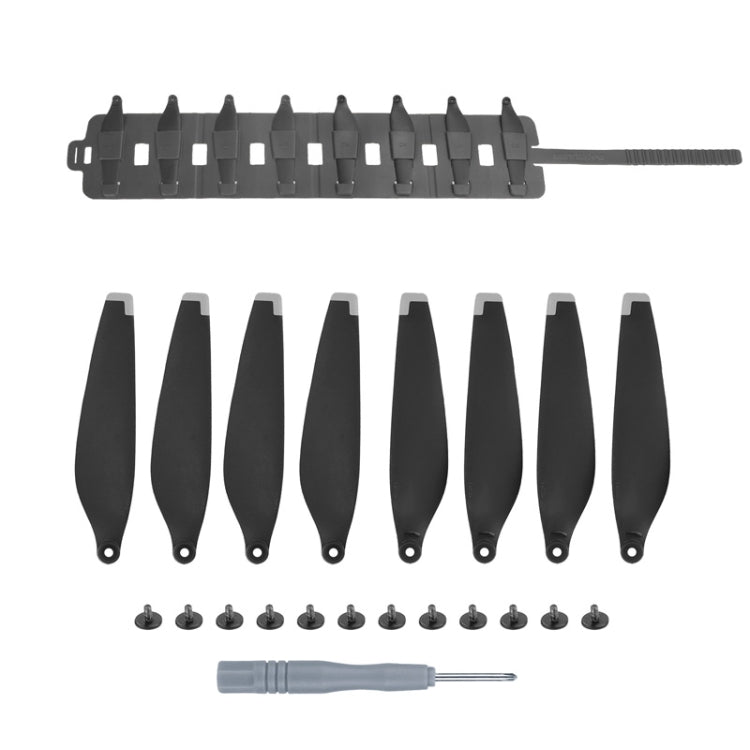 Sunnylife MM3-SN443 For Mini 3 Pro Propeller Blades + Silicone Folding Storage Bag(Silver Tip+Gray Bag) - HoMEdemic™ 