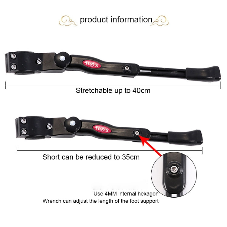Bicycle Mountain Bike 26 Inch Aluminum Alloy Single Support Car Ladder Foot Support Parking Rack, 26 Inch Black - HoMEdemic™ 