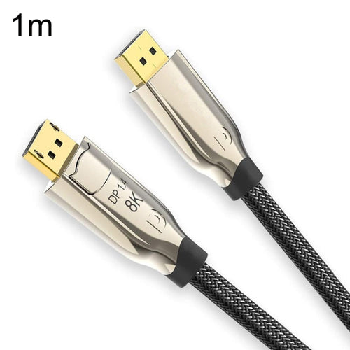 1m 1.4 Version DP Cable Gold-Plated Interface 8K High-Definition Display Computer Cable OD6.0MM 30AWG With Nylon Mesh(Gold) - HoMEdemic™ 