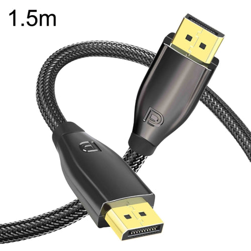 1.5m 1.4 Version DP Cable Gold-Plated Interface 8K High-Definition Display Computer Cable OD6.0MM 30AWG With Nylon Mesh(Black) - HoMEdemic™ 