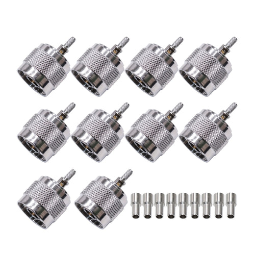 10pcs NJ-1.5 For RG316/RG174/LMR N Type Plug Connector Low Loss RF Coaxial Connector - HoMEdemic™ 