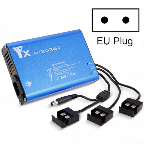 4 in 1 Parallel Power Hub Intelligent Battery Controller Charger for DJI Phantom 3 Standard SE FPV Drone, Plug Type:EU Plug - HoMEdemic™ 