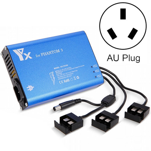 4 in 1 Parallel Power Hub Intelligent Battery Controller Charger for DJI Phantom 3 Standard SE FPV Drone, Plug Type:AU Plug - HoMEdemic™ 