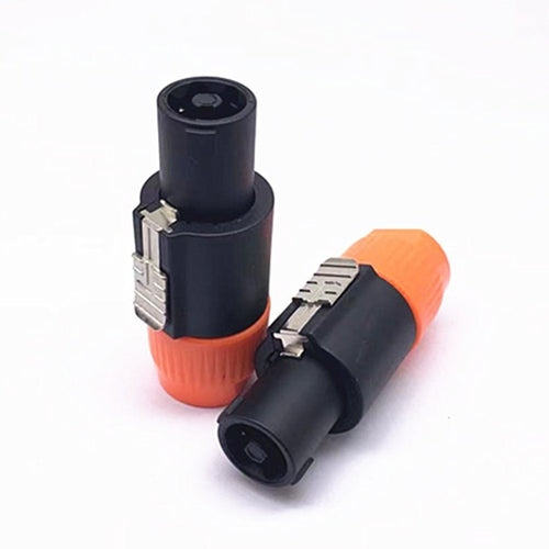 10pcs Audio Four-core Professional Speaker Plug NL4FC Audio Line Connector Amplifier Ohm Connector(Orange) - HoMEdemic™ 