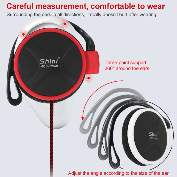 Shini Q940 3.5mm Super Bass EarHook Earphone for Mp3 Player Computer Mobile(Red No Mic) - HoMEdemic™ 
