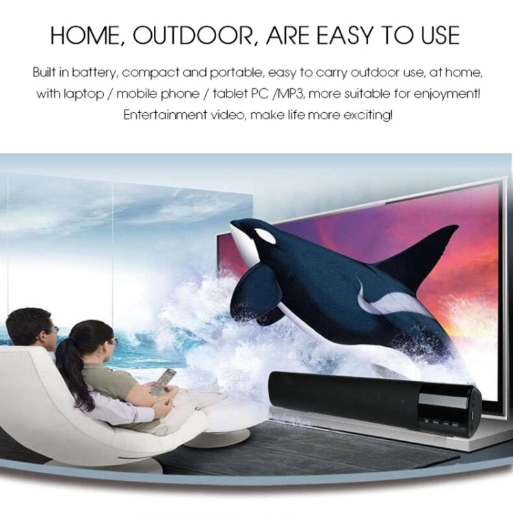 TOPROAD High Power 10W HIFI Portable Wireless Bluetooth Speaker Stereo Soundbar TF FM USB Subwoofer Column for Computer TV Phone(Black) - HoMEdemic™ 