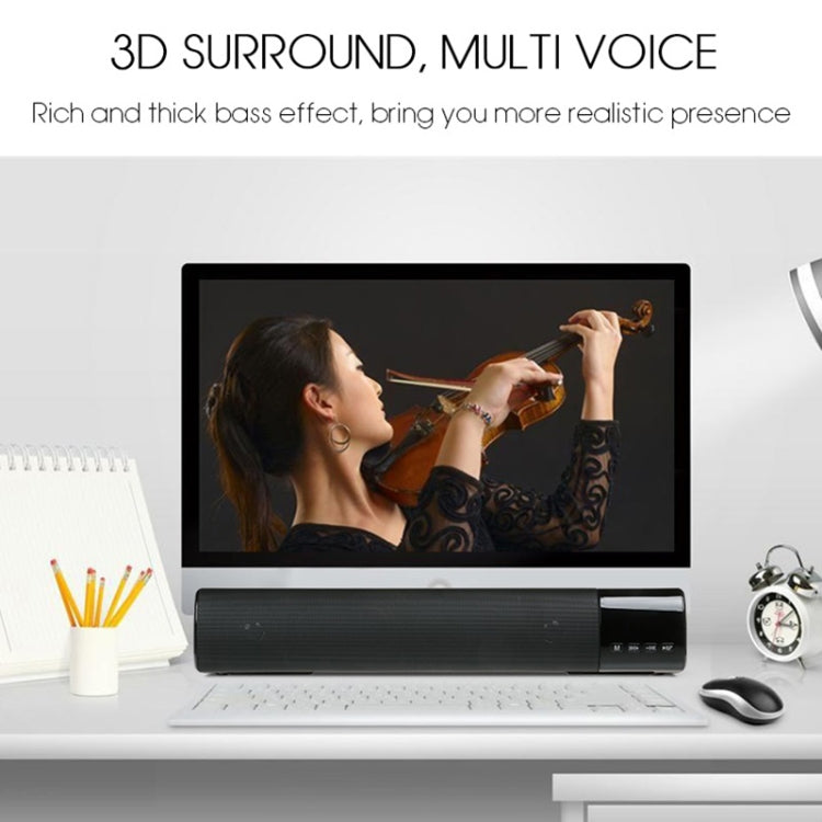 TOPROAD High Power 10W HIFI Portable Wireless Bluetooth Speaker Stereo Soundbar TF FM USB Subwoofer Column for Computer TV Phone(Gold) - HoMEdemic™ 
